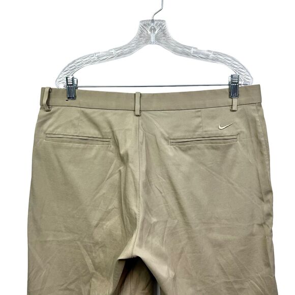 Nike Mens Dri-Fit Golf Shorts Stretch Elastic Waist Slash Pockets Zip Fly Tan 36 - Picture 7 of 7